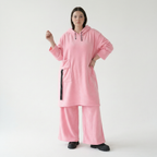  A-Form Kleid von AKH Fashion aus Baumwolle, 1547.06989, Pink, Ausgefallen, Zeitlos, Schick