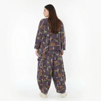  AKH Fashion Überwurf in kastiger Form, aus Materialmix, 1548.03018, Violett/Multi, Schick