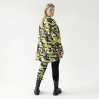  AKH Fashion Shirt in Glocken-Form, aus Viskose, 1556.01892, Gelb/Multi, Abstrakt, Schick