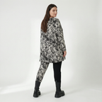  AKH Fashion Shirt in Glocken-Form, aus Viskose, 1559.01892, Schwarz/Weiß, Abstrakt, Schick