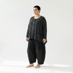  A-Form Jacke von AKH Fashion aus Viskose, 1537.00118, Dunkelgrau, Meliert, Ausgefallen
