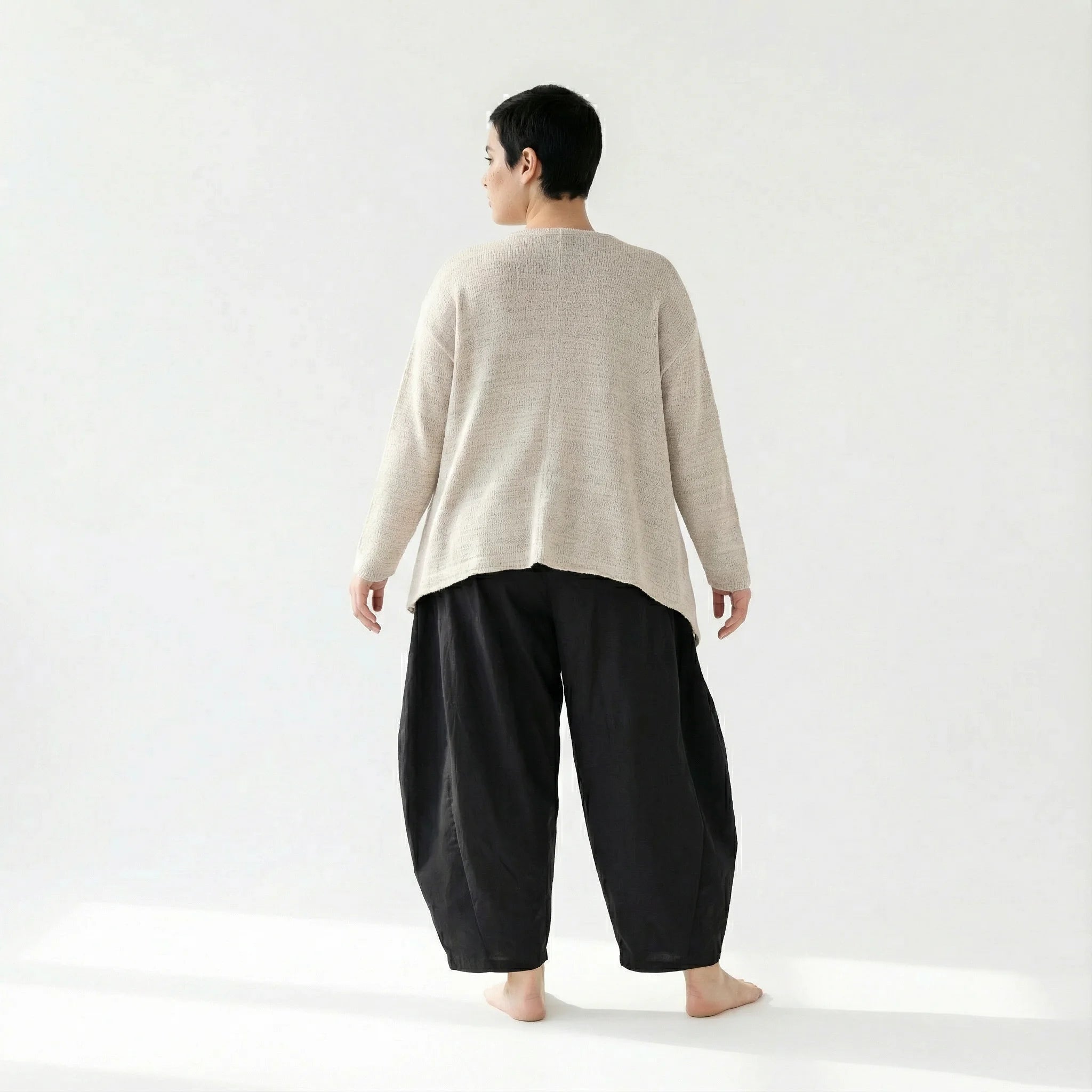  A-Form Jacke von AKH Fashion aus Viskose, 1537.00118, Ecru, Meliert, Ausgefallen, Zeitlos