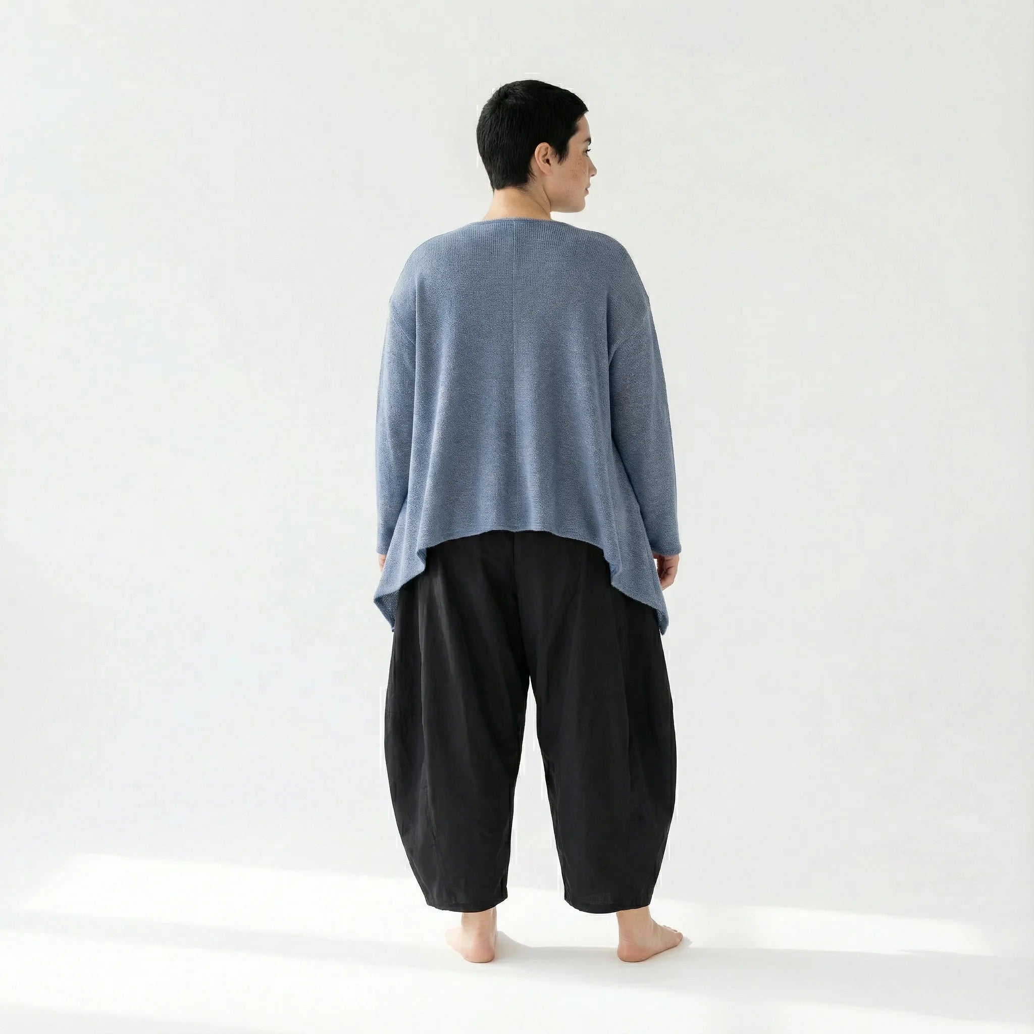  A-Form Jacke von AKH Fashion aus Viskose, 1537.00118, Himmelblau, Meliert, Ausgefallen