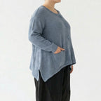  A-Form Jacke von AKH Fashion aus Viskose, 1537.00118, Himmelblau, Meliert, Ausgefallen