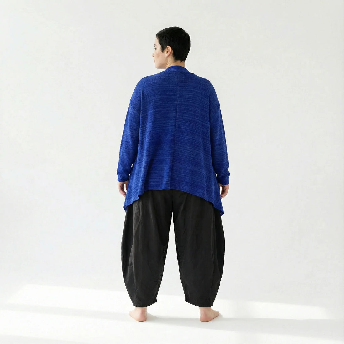  A-Form Jacke von AKH Fashion aus Viskose, 1537.00118, Royalblau, Meliert, Ausgefallen