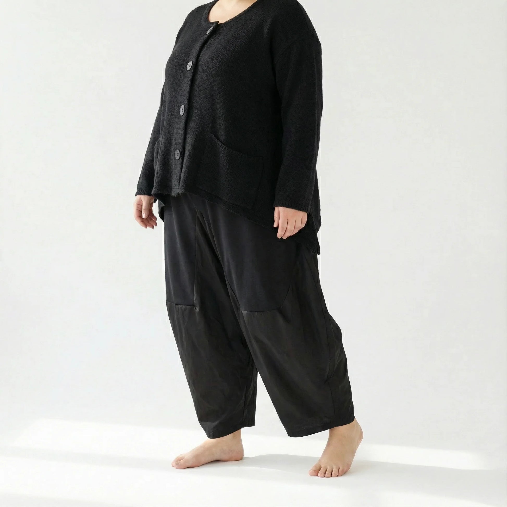  A-Form Jacke von AKH Fashion aus Viskose, 1537.00118, Schwarz, Meliert, Ausgefallen