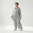  A-Form Bigshirt von AKH Fashion aus Viskose, 1540.03371, Grau, Kariert, Ausgefallen, Zeitlos