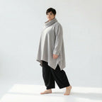  A-Form Bigshirt von AKH Fashion aus Materialmix, 1552.03371, Hellgrau, Ausgefallen, Zeitlos