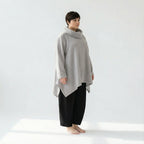  A-Form Bigshirt von AKH Fashion aus Materialmix, 1552.03371, Hellgrau, Ausgefallen, Zeitlos