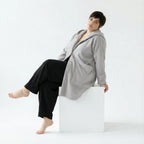  AKH Fashion Jacke in gerader Form, aus Materialmix, 1552.06272, Hellgrau, Ausgefallen