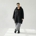  Ballonmantel von AKH Fashion aus Viskose, 1561.06600, Schwarz, Kariert, Ausgefallen