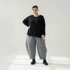  Ballonhose von AKH Fashion aus Viskose, 1561.06883, Grau, Kariert, Ausgefallen, Zeitlos