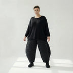 Ballonhose von AKH Fashion aus Viskose, 1561.06883, Schwarz, Kariert, Ausgefallen, Zeitlos
