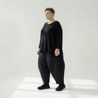  Ballonhose von AKH Fashion aus Viskose, 1561.06883, Schwarz, Kariert, Ausgefallen, Zeitlos