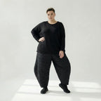  Ballonhose von AKH Fashion aus Viskose, 1561.06883, Schwarz, Kariert, Ausgefallen, Zeitlos