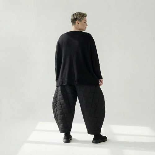 Ballonhose von AKH Fashion aus Viskose, 1561.06883, Schwarz, Kariert, Ausgefallen, Zeitlos