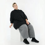  A-Form Bluse von AKH Fashion aus Viskose, 1561.07116, Schwarz, Kariert, Ausgefallen