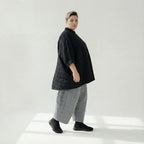  A-Form Bluse von AKH Fashion aus Viskose, 1561.07116, Schwarz, Kariert, Ausgefallen