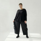  Ballonhose von AKH Fashion aus Viskose, 1561.07125, Schwarz, Kariert, Ausgefallen, Zeitlos