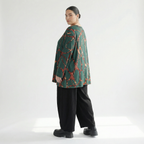  A-Form Bigshirt von AKH Fashion aus Materialmix, 1563.00593, Grün/Multi, Grafik, Ausgefallen