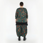  AKH Fashion Jacke in gerundeter Form, aus Materialmix, 1563.00130, Grün/Multi, Grafik