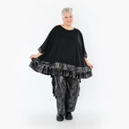A-Form Bigshirt von AKH Premium aus Viskose, P1019.7103, Silber/Schwarz, Zebra, Ausgefallen