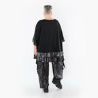 A-Form Bigshirt von AKH Premium aus Viskose, P1019.7103, Silber/Schwarz, Zebra, Ausgefallen