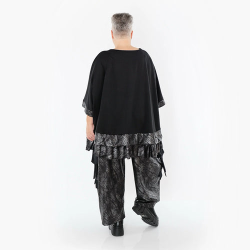  Ballonhose von AKH Premium aus Viskose, P1019.7125, Silber/Schwarz, Zebra, Ausgefallen