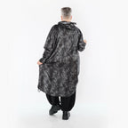  AKH Premium Jacke in gerader Form, aus Viskose, P1019.7154, Silber/Schwarz, Zebra, Schick