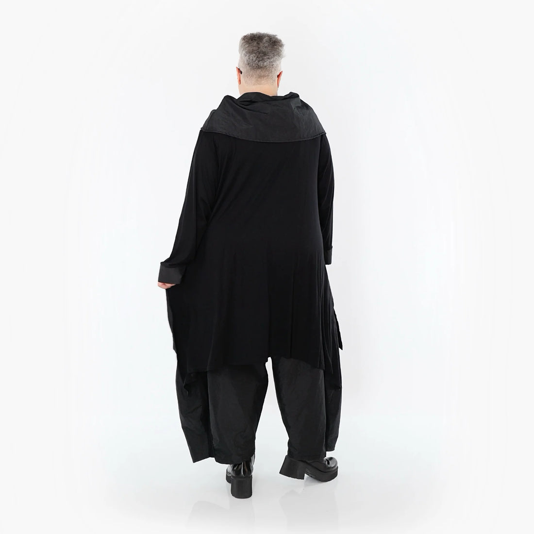  A-Form Shirt von AKH Premium aus Viskose, P102187, Schwarz, Ausgefallen, Zeitlos, Schick