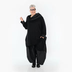 Ballonhose von AKH Premium aus Viskose, P106883, Schwarz, Ausgefallen, Zeitlos, Schick
