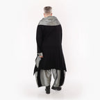 Ballonhose von AKH Premium aus Viskose, P106883, Schwarz/Grau, Ausgefallen, Zeitlos
