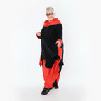 A-Form Shirt von AKH Premium aus Viskose, P102187, Schwarz/Rot, Ausgefallen, Zeitlos