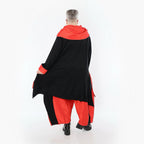 A-Form Shirt von AKH Premium aus Viskose, P102187, Schwarz/Rot, Ausgefallen, Zeitlos