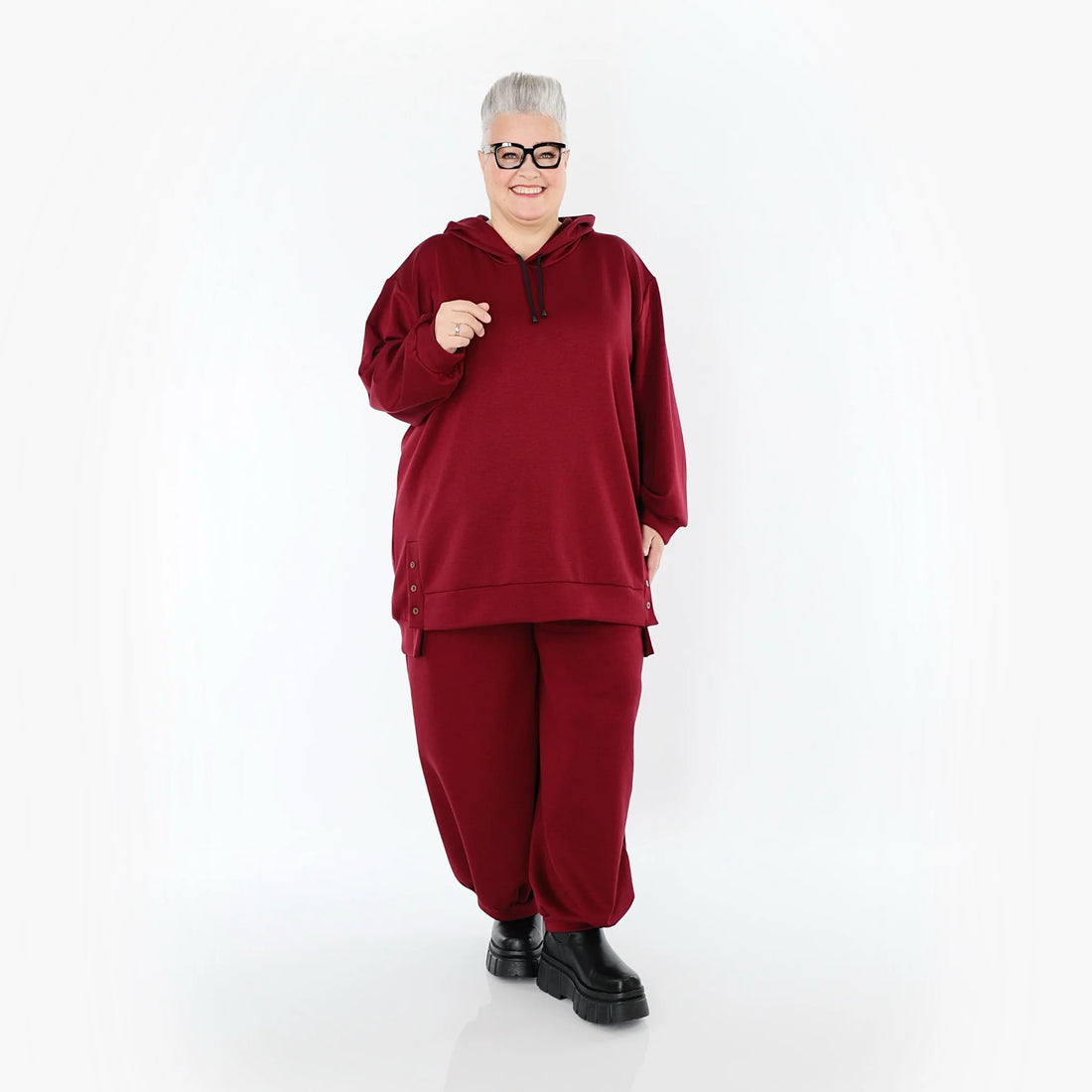  Ballonhose von AKH Fashion aus Viskose, 1566.08067, Weinrot, Ausgefallen, Zeitlos, Schick