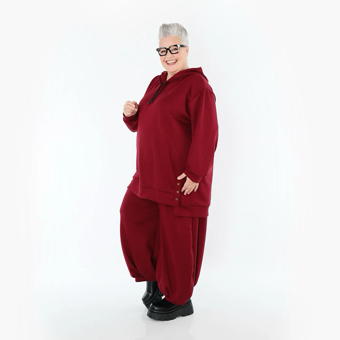  Ballonhose von AKH Fashion aus Viskose, 1566.08067, Weinrot, Ausgefallen, Zeitlos, Schick