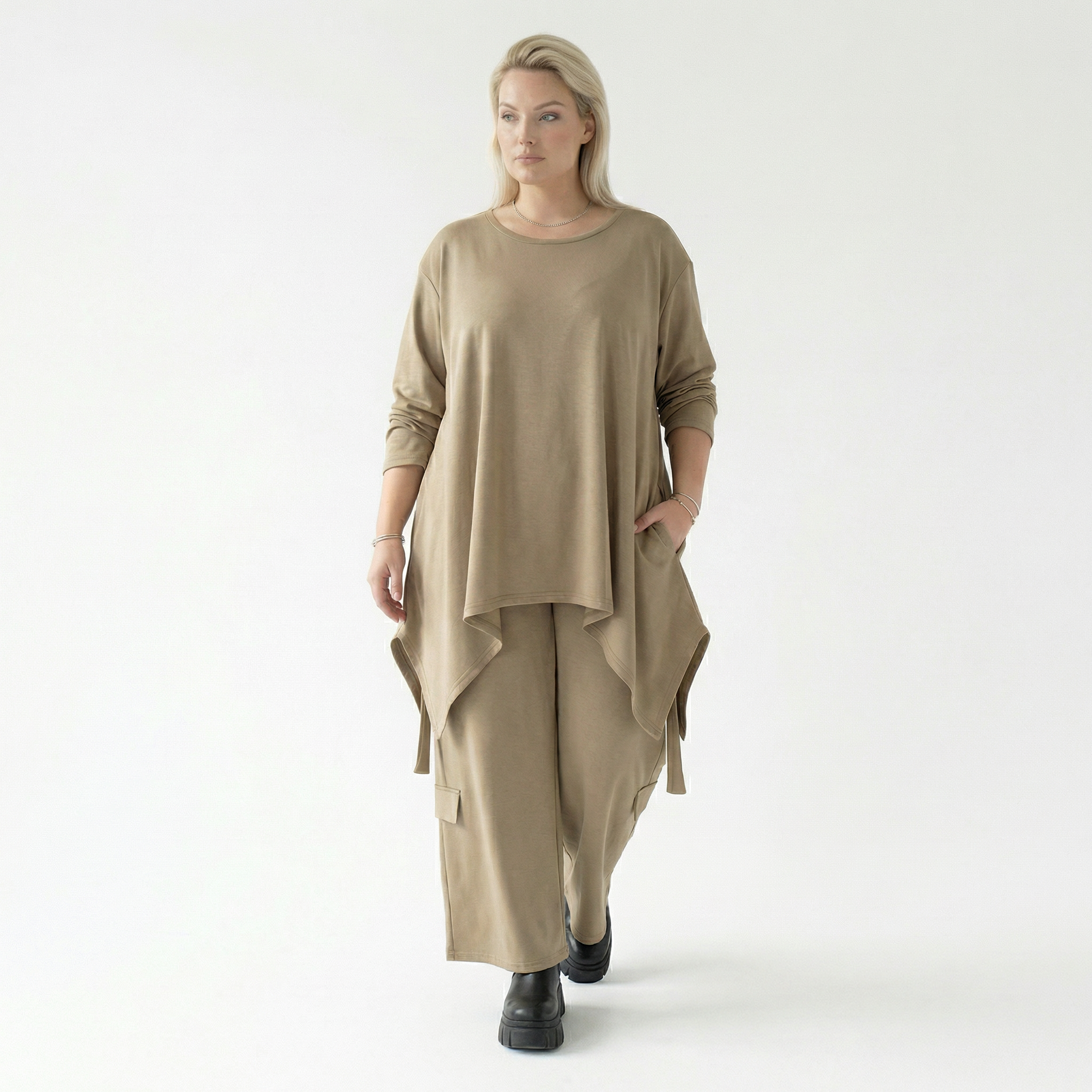  Ballonhose von AKH Fashion aus Viskose, 1566.07125, Camel, Ausgefallen, Zeitlos, Schick