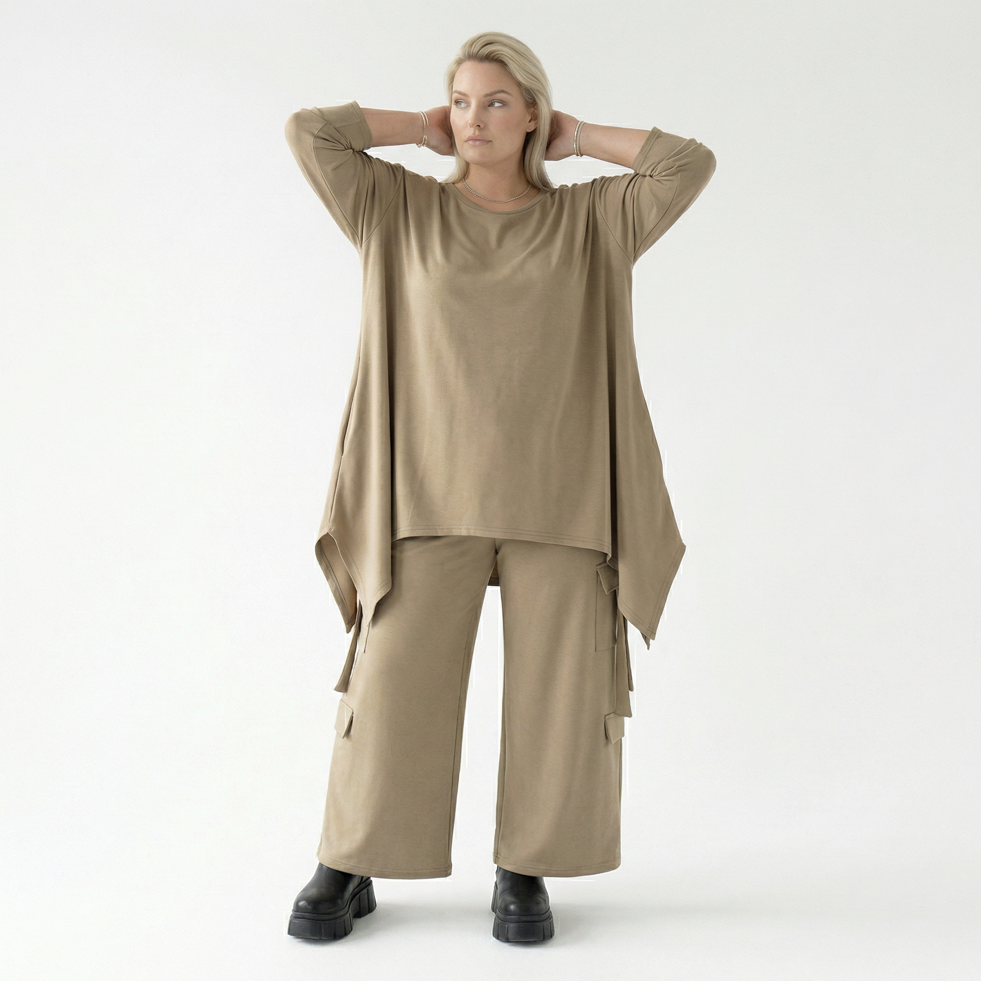  Ballonhose von AKH Fashion aus Viskose, 1566.07125, Camel, Ausgefallen, Zeitlos, Schick