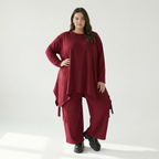  Ballonhose von AKH Fashion aus Viskose, 1566.07125, Weinrot, Ausgefallen, Zeitlos, Schick