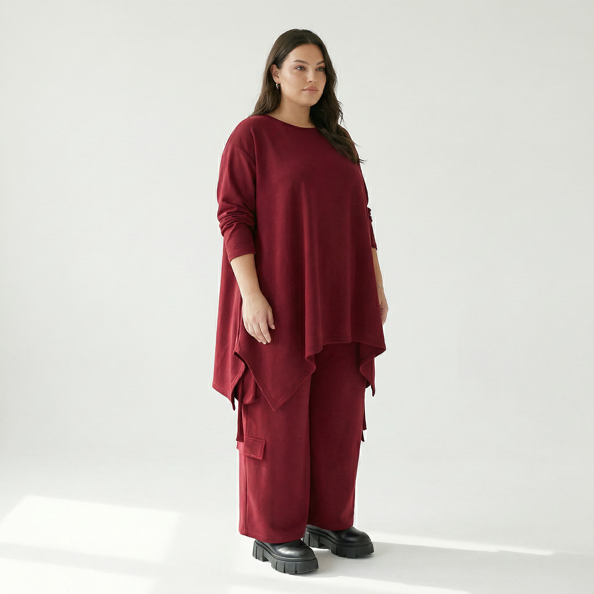  Ballonhose von AKH Fashion aus Viskose, 1566.07125, Weinrot, Ausgefallen, Zeitlos, Schick