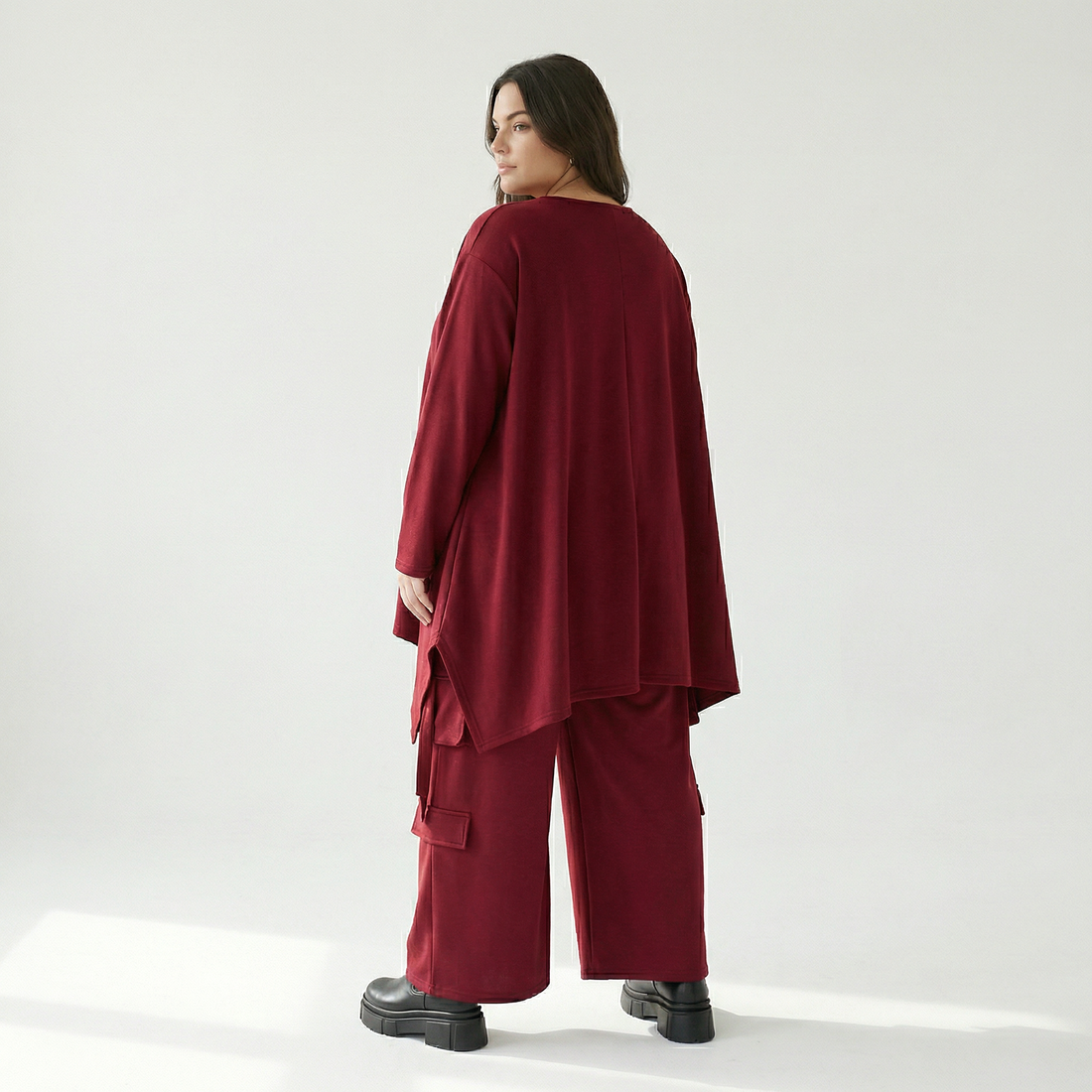  Ballonhose von AKH Fashion aus Viskose, 1566.07125, Weinrot, Ausgefallen, Zeitlos, Schick