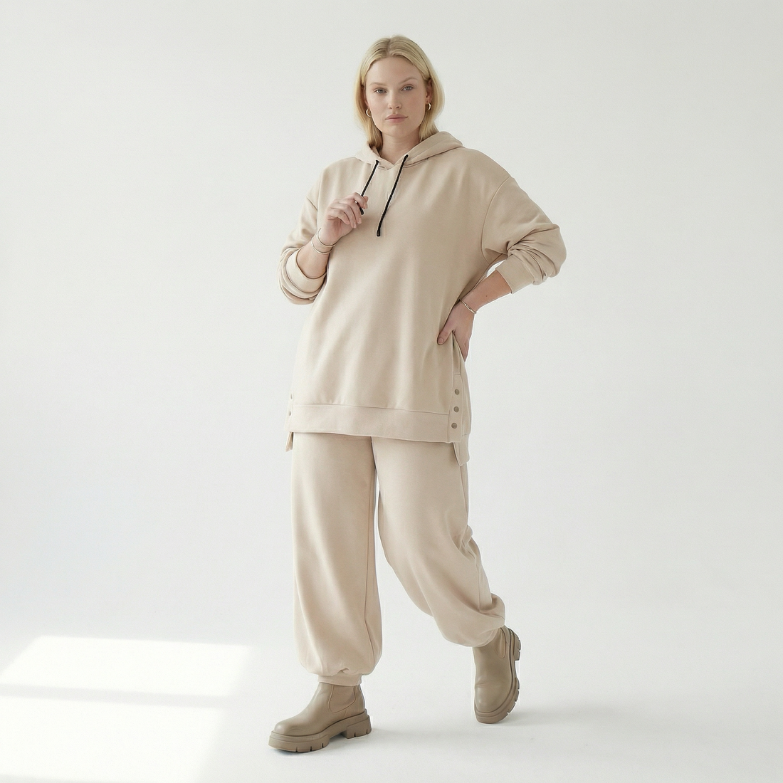  Ballonhose von AKH Fashion aus Viskose, 1566.08067, Beige, Ausgefallen, Zeitlos, Schick