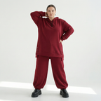 Ballonhose von AKH Fashion aus Viskose, 1566.08067, Weinrot, Ausgefallen, Zeitlos, Schick