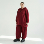 Ballonhose von AKH Fashion aus Viskose, 1566.08067, Weinrot, Ausgefallen, Zeitlos, Schick
