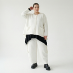  A-Form Jacke von AKH Fashion aus Baumwolle, 1567.00118, Weiß, ZickZack, Ausgefallen
