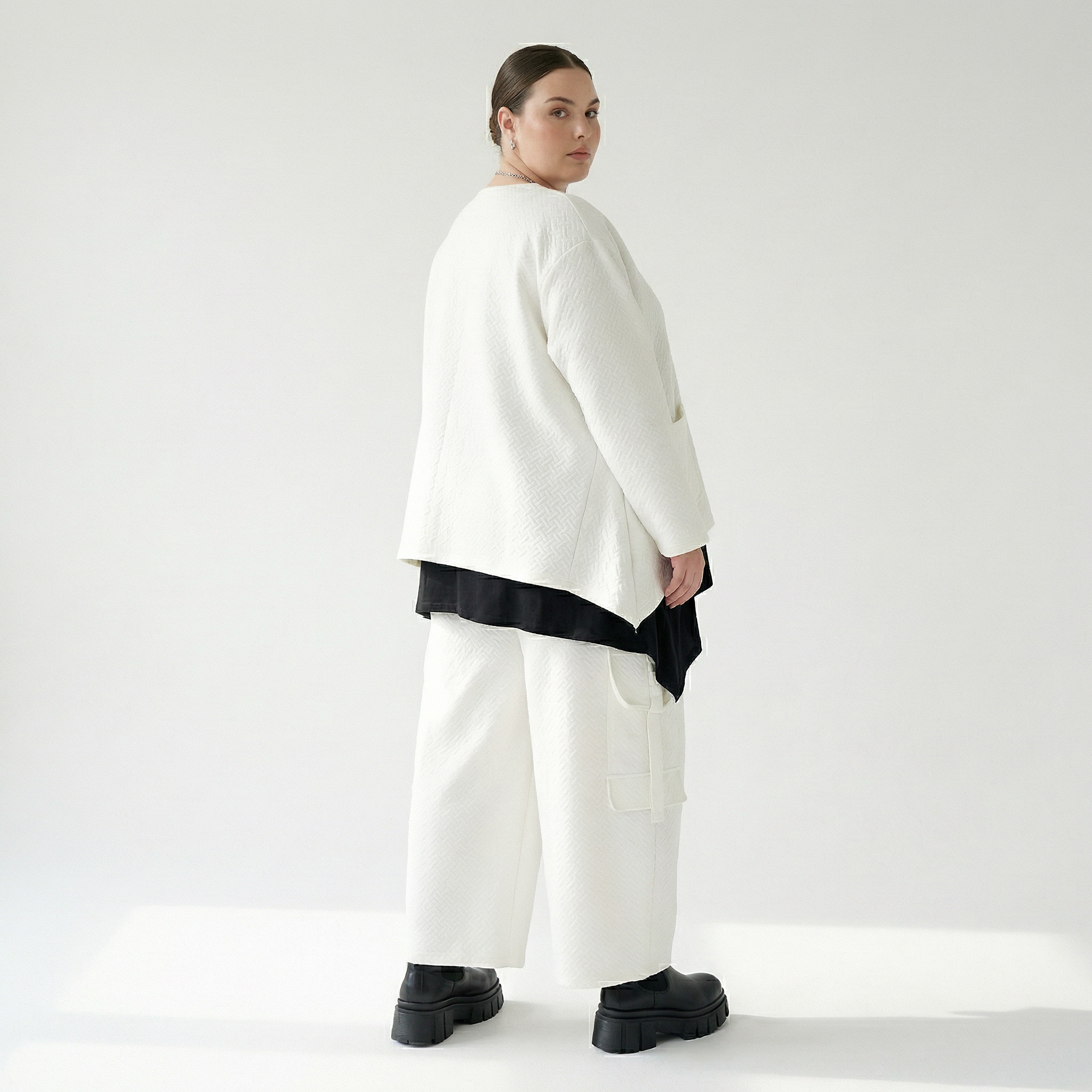  Ballonhose von AKH Fashion aus Baumwolle, 1567.07125, Weiß, ZickZack, Ausgefallen, Zeitlos
