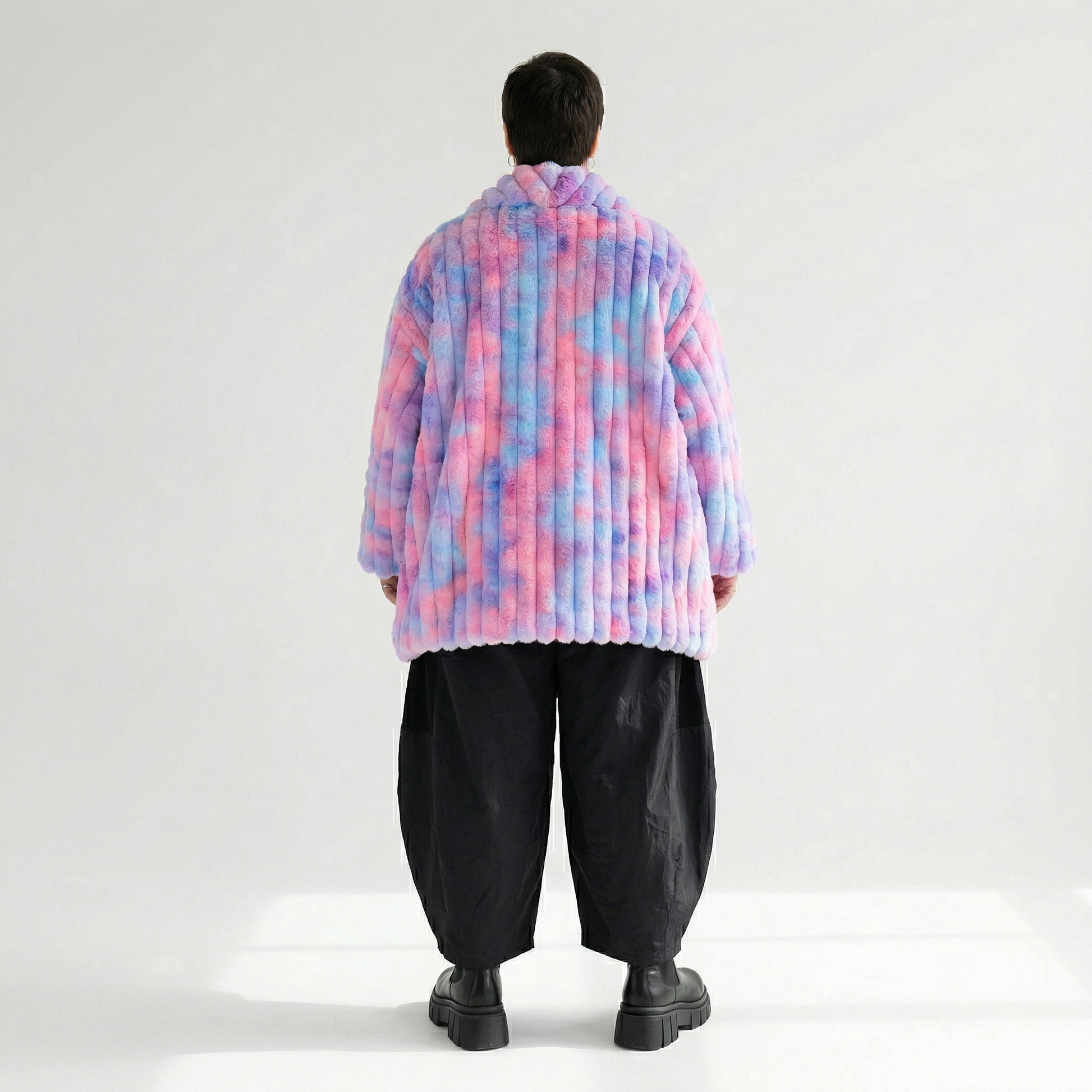  A-Form Jacke von AKH Fashion aus Polyester, 1568.06749, Mehrfarbig, Blockstreifen, Schick