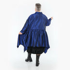  A-Form Jacke von AKH Premium aus Viskose, P107147, Royalblau, Ausgefallen, Zeitlos, Schick