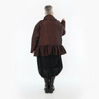  A-Form Jacke von AKH Premium aus Viskose, P107166, Braun, Ausgefallen, Zeitlos, Schick