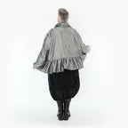  A-Form Jacke von AKH Premium aus Viskose, P107166, Grau, Ausgefallen, Zeitlos, Schick